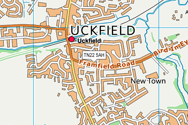 TN22 5AH map - OS VectorMap District (Ordnance Survey) TN22 5AH map - OS VectorMap District (Ordnance Survey)