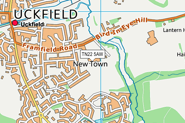 TN22 5AW map - OS VectorMap District (Ordnance Survey) TN22 5AW map - OS VectorMap District (Ordnance Survey)