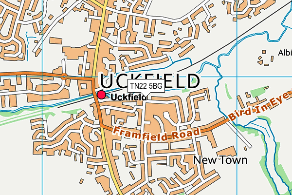 TN22 5BG map - OS VectorMap District (Ordnance Survey) TN22 5BG map - OS VectorMap District (Ordnance Survey)