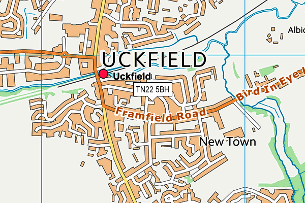 TN22 5BH map - OS VectorMap District (Ordnance Survey) TN22 5BH map - OS VectorMap District (Ordnance Survey)