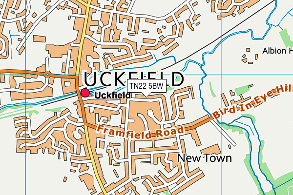 TN22 5BW map - OS VectorMap District (Ordnance Survey) TN22 5BW map - OS VectorMap District (Ordnance Survey)