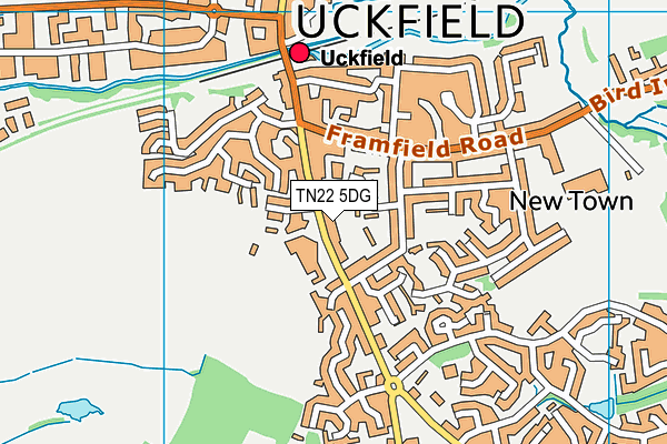 TN22 5DG map - OS VectorMap District (Ordnance Survey) TN22 5DG map - OS VectorMap District (Ordnance Survey)