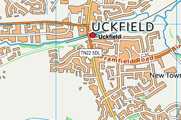 TN22 5DL map - OS VectorMap District (Ordnance Survey) TN22 5DL map - OS VectorMap District (Ordnance Survey)