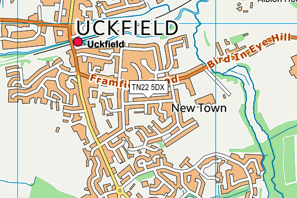 TN22 5DX map - OS VectorMap District (Ordnance Survey) TN22 5DX map - OS VectorMap District (Ordnance Survey)