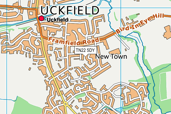 TN22 5DY map - OS VectorMap District (Ordnance Survey) TN22 5DY map - OS VectorMap District (Ordnance Survey)
