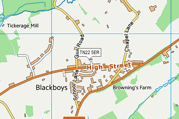 TN22 5ER map - OS VectorMap District (Ordnance Survey) TN22 5ER map - OS VectorMap District (Ordnance Survey)