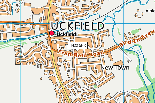 TN22 5FR map - OS VectorMap District (Ordnance Survey) TN22 5FR map - OS VectorMap District (Ordnance Survey)