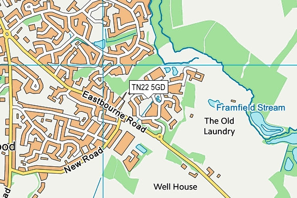TN22 5GD map - OS VectorMap District (Ordnance Survey) TN22 5GD map - OS VectorMap District (Ordnance Survey)