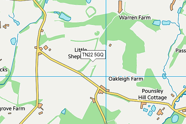 TN22 5GQ map - OS VectorMap District (Ordnance Survey) TN22 5GQ map - OS VectorMap District (Ordnance Survey)