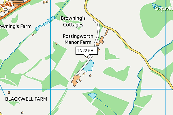 TN22 5HL map - OS VectorMap District (Ordnance Survey) TN22 5HL map - OS VectorMap District (Ordnance Survey)