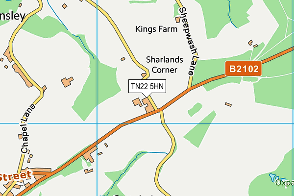 TN22 5HN map - OS VectorMap District (Ordnance Survey) TN22 5HN map - OS VectorMap District (Ordnance Survey)