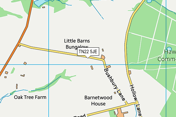TN22 5JE map - OS VectorMap District (Ordnance Survey) TN22 5JE map - OS VectorMap District (Ordnance Survey)