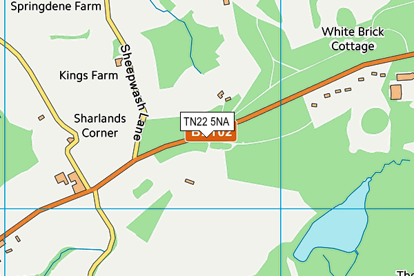 TN22 5NA map - OS VectorMap District (Ordnance Survey) TN22 5NA map - OS VectorMap District (Ordnance Survey)