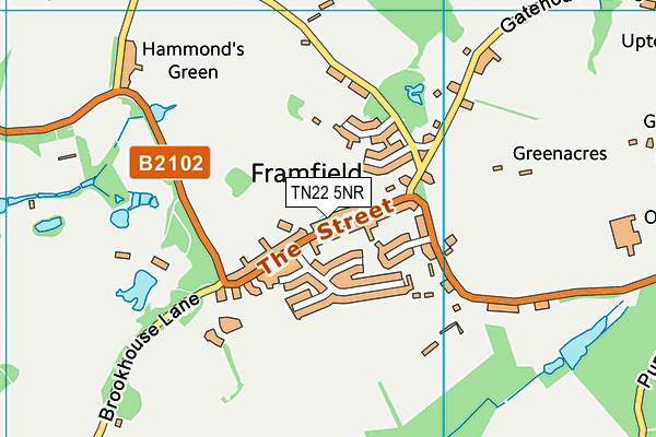 TN22 5NR map - OS VectorMap District (Ordnance Survey)