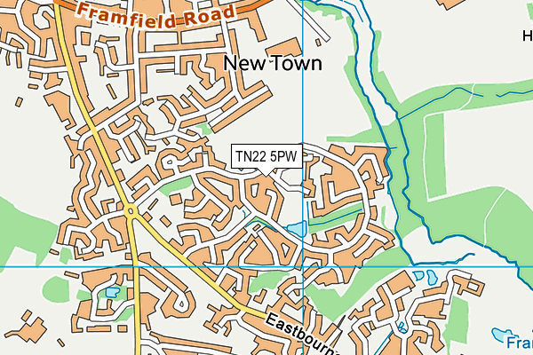 TN22 5PW map - OS VectorMap District (Ordnance Survey) TN22 5PW map - OS VectorMap District (Ordnance Survey)
