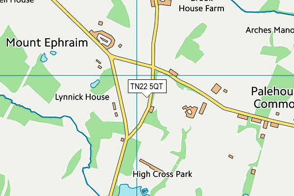 TN22 5QT map - OS VectorMap District (Ordnance Survey) TN22 5QT map - OS VectorMap District (Ordnance Survey)