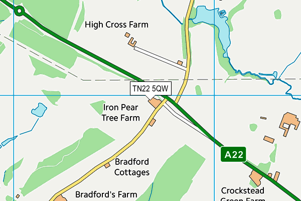 TN22 5QW map - OS VectorMap District (Ordnance Survey) TN22 5QW map - OS VectorMap District (Ordnance Survey)