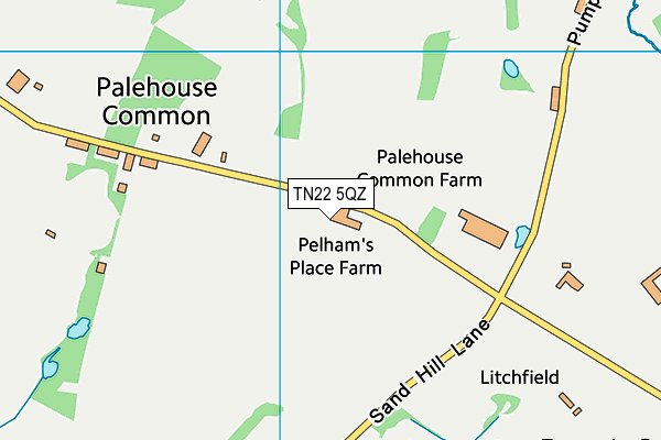 TN22 5QZ map - OS VectorMap District (Ordnance Survey) TN22 5QZ map - OS VectorMap District (Ordnance Survey)