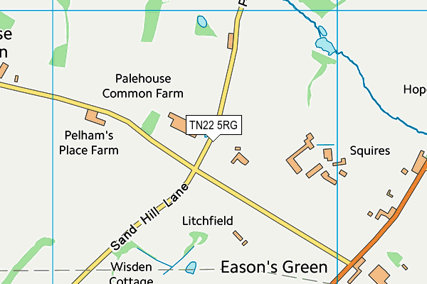 TN22 5RG map - OS VectorMap District (Ordnance Survey) TN22 5RG map - OS VectorMap District (Ordnance Survey)