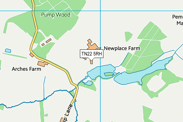 TN22 5RH map - OS VectorMap District (Ordnance Survey) TN22 5RH map - OS VectorMap District (Ordnance Survey)