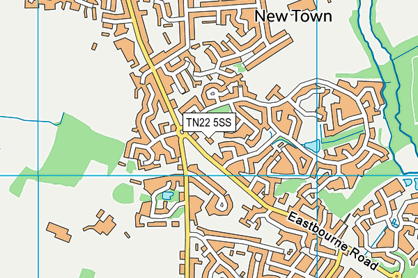 TN22 5SS map - OS VectorMap District (Ordnance Survey) TN22 5SS map - OS VectorMap District (Ordnance Survey)