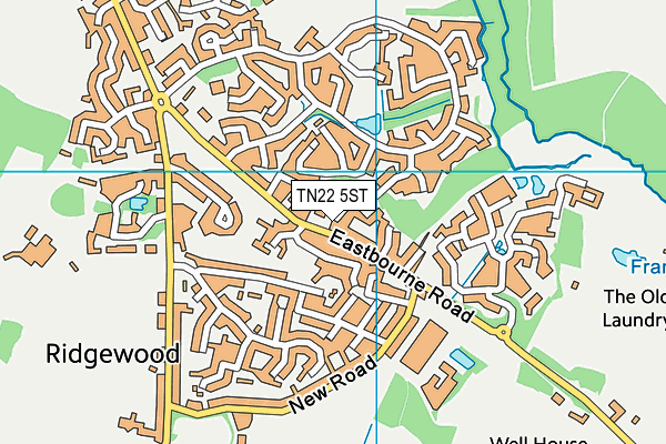 TN22 5ST map - OS VectorMap District (Ordnance Survey) TN22 5ST map - OS VectorMap District (Ordnance Survey)