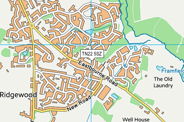 TN22 5SZ map - OS VectorMap District (Ordnance Survey) TN22 5SZ map - OS VectorMap District (Ordnance Survey)