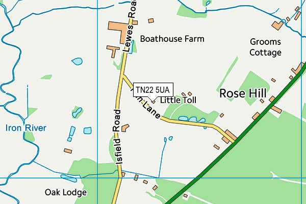 TN22 5UA map - OS VectorMap District (Ordnance Survey) TN22 5UA map - OS VectorMap District (Ordnance Survey)