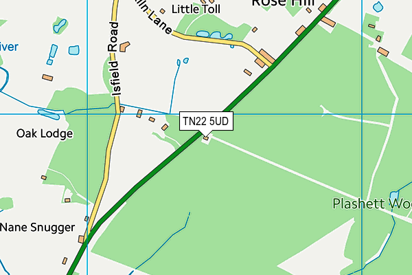 TN22 5UD map - OS VectorMap District (Ordnance Survey) TN22 5UD map - OS VectorMap District (Ordnance Survey)