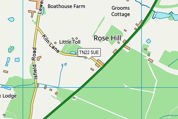 TN22 5UE map - OS VectorMap District (Ordnance Survey) TN22 5UE map - OS VectorMap District (Ordnance Survey)
