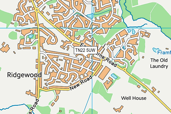 TN22 5UW map - OS VectorMap District (Ordnance Survey) TN22 5UW map - OS VectorMap District (Ordnance Survey)