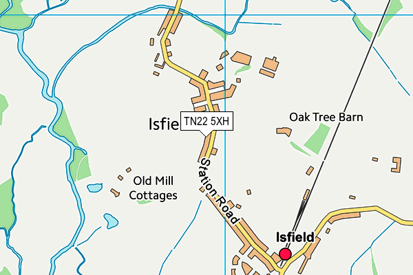 TN22 5XH map - OS VectorMap District (Ordnance Survey)