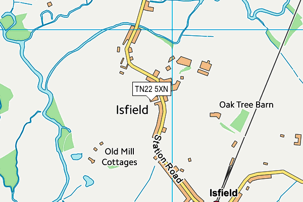 TN22 5XN map - OS VectorMap District (Ordnance Survey)