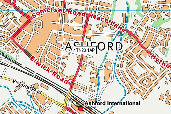 TN23 1AP map - OS VectorMap District (Ordnance Survey) TN23 1AP map - OS VectorMap District (Ordnance Survey)