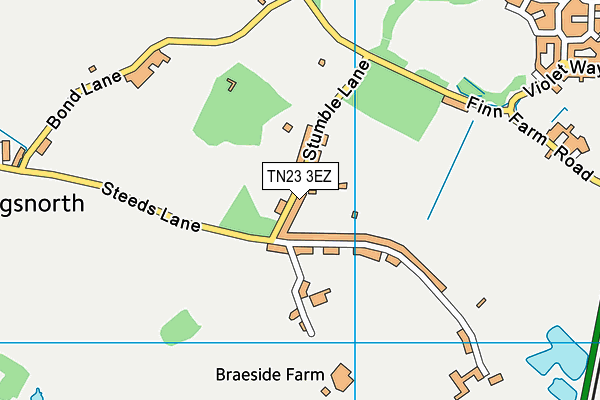 TN23 3EZ map - OS VectorMap District (Ordnance Survey) TN23 3EZ map - OS VectorMap District (Ordnance Survey)