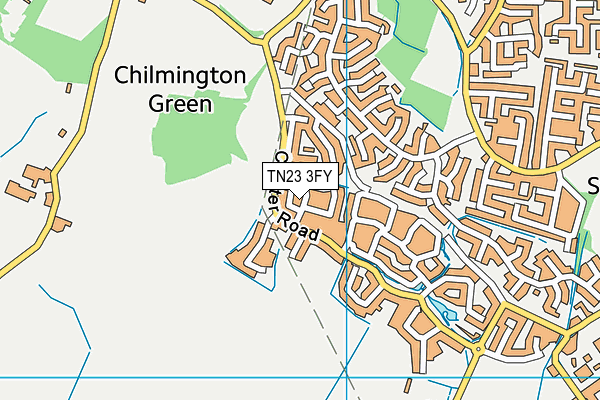 TN23 3FY map - OS VectorMap District (Ordnance Survey) TN23 3FY map - OS VectorMap District (Ordnance Survey)