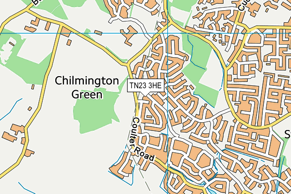 TN23 3HE map - OS VectorMap District (Ordnance Survey) TN23 3HE map - OS VectorMap District (Ordnance Survey)