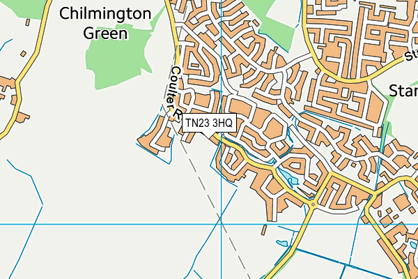 TN23 3HQ map - OS VectorMap District (Ordnance Survey) TN23 3HQ map - OS VectorMap District (Ordnance Survey)