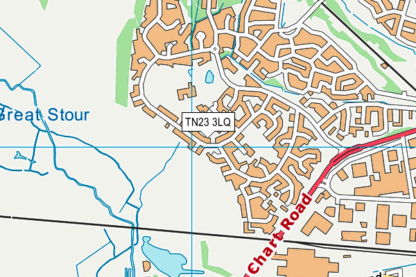TN23 3LQ map - OS VectorMap District (Ordnance Survey) TN23 3LQ map - OS VectorMap District (Ordnance Survey)