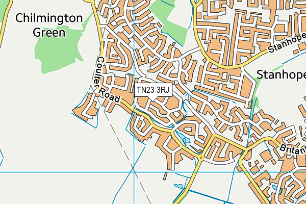 TN23 3RJ map - OS VectorMap District (Ordnance Survey) TN23 3RJ map - OS VectorMap District (Ordnance Survey)