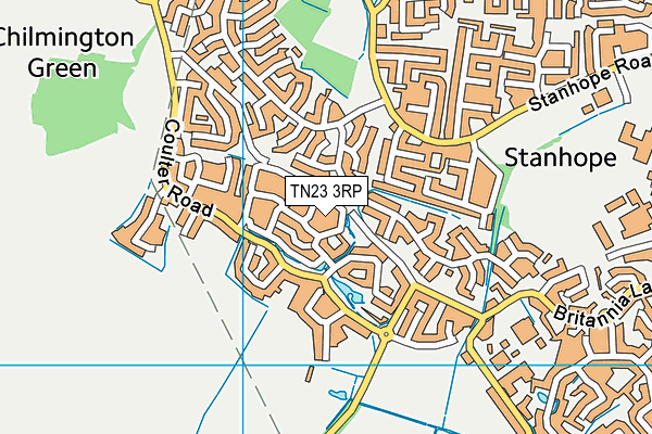 TN23 3RP map - OS VectorMap District (Ordnance Survey) TN23 3RP map - OS VectorMap District (Ordnance Survey)