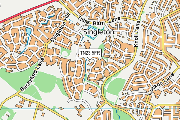 TN23 5FR map - OS VectorMap District (Ordnance Survey) TN23 5FR map - OS VectorMap District (Ordnance Survey)