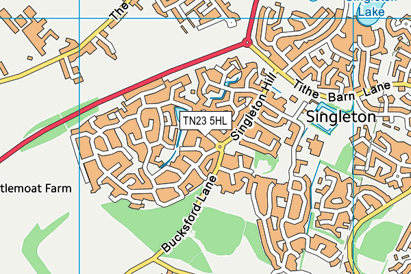 TN23 5HL map - OS VectorMap District (Ordnance Survey) TN23 5HL map - OS VectorMap District (Ordnance Survey)