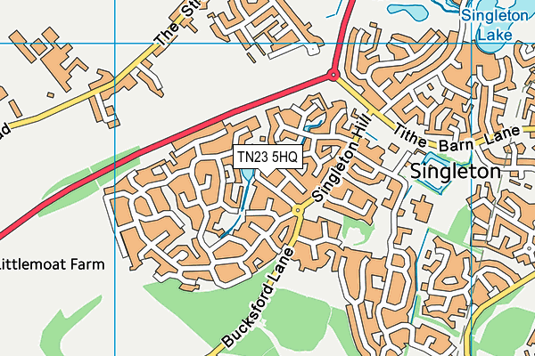 TN23 5HQ map - OS VectorMap District (Ordnance Survey) TN23 5HQ map - OS VectorMap District (Ordnance Survey)