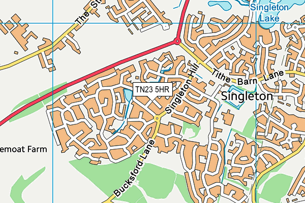TN23 5HR map - OS VectorMap District (Ordnance Survey) TN23 5HR map - OS VectorMap District (Ordnance Survey)