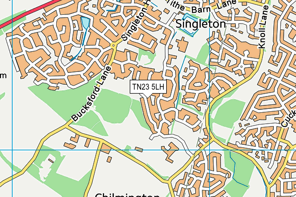 TN23 5LH map - OS VectorMap District (Ordnance Survey) TN23 5LH map - OS VectorMap District (Ordnance Survey)