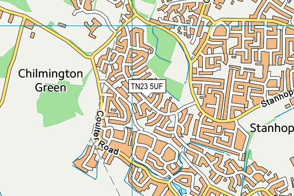 TN23 5UF map - OS VectorMap District (Ordnance Survey) TN23 5UF map - OS VectorMap District (Ordnance Survey)