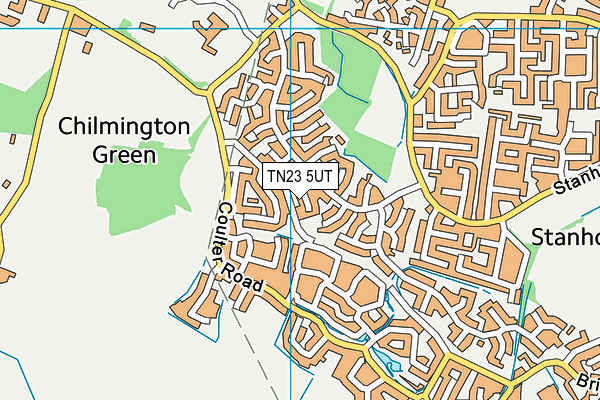 TN23 5UT map - OS VectorMap District (Ordnance Survey) TN23 5UT map - OS VectorMap District (Ordnance Survey)