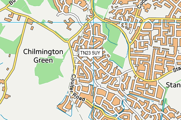 TN23 5UY map - OS VectorMap District (Ordnance Survey) TN23 5UY map - OS VectorMap District (Ordnance Survey)