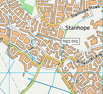 TN23 5YQ map - OS VectorMap District (Ordnance Survey) TN23 5YQ map - OS VectorMap District (Ordnance Survey)